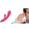 Вибростимулятор с ребристым стволом, клиторальным отростком и нагревом SVAKOM ANGEL SUDV-03B-PMR
